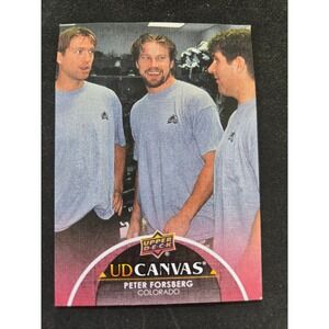 Peter Forsberg UD Canvas Colorado Avalanche 2021-22 Upper Deck Hockey Card